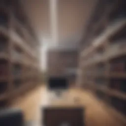 A digital interface showcasing library management features