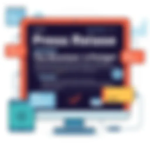 Illustration depicting the structure of a press release