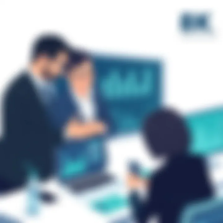 Business leaders discussing implementation of strategies