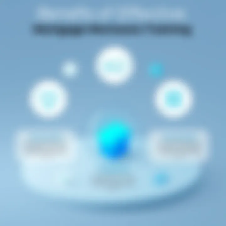 A graphic showcasing the benefits of effective mortgage software training