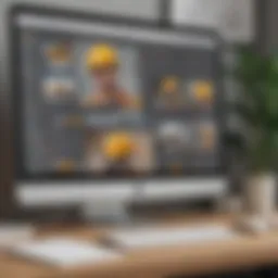 User interface of construction management software on Mac