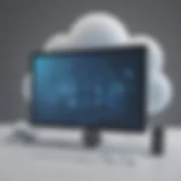 Illustration of cloud storage concept highlighting Degoo's interface