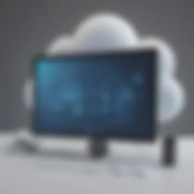 Illustration of cloud storage concept highlighting Degoo's interface