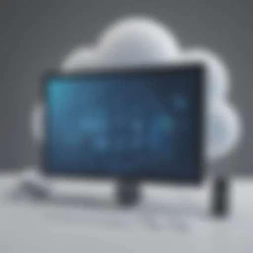 Illustration of cloud storage concept highlighting Degoo's interface