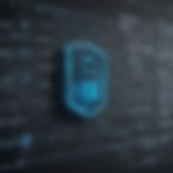 Graphic representation of data security features in Degoo