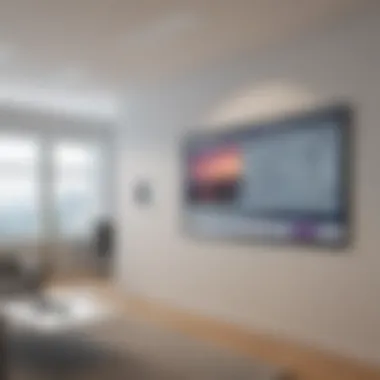 Office Digital Signage Solutions Modern office with digital signage showcasing company information