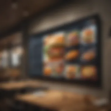 Innovative Restaurant Menu Digital Signage Creative digital signage design for a restaurant menu