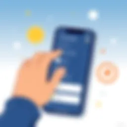 User navigating the eCanvasser app interface