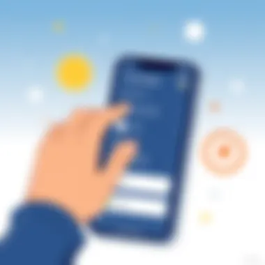 Exploring the User Interface of eCanvasser User navigating the eCanvasser app interface