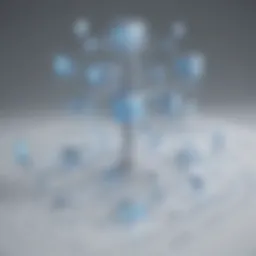 A digital representation of an organizational chart illustrating hierarchical structure
