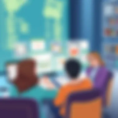 Diverse educational materials being explored by learners