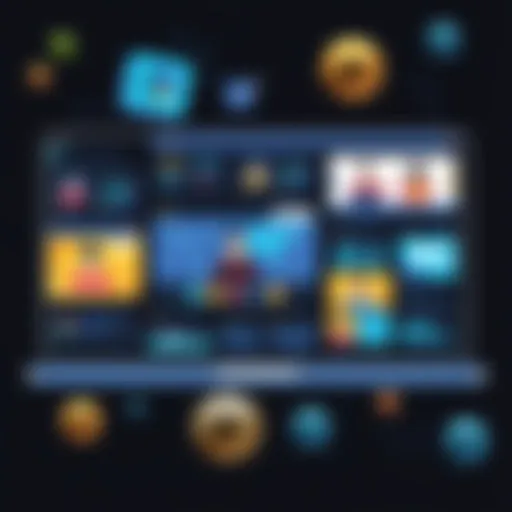 Innovative eLearning platform interface showcasing diverse content types