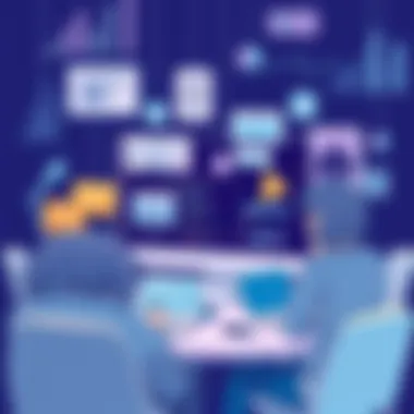 Visual representation of a digital brainstorming session