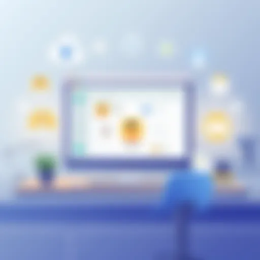 Innovative software interface showcasing collaboration features