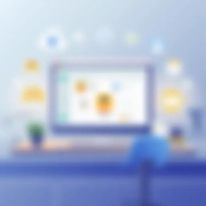 Innovative software interface showcasing collaboration features