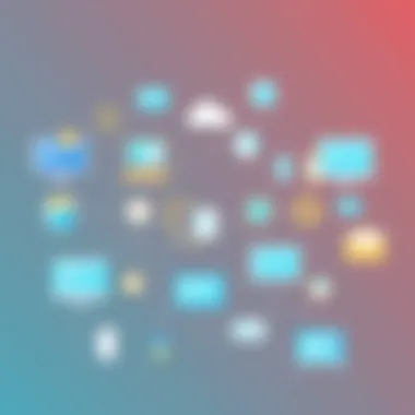 Diverse Software Solutions Overview Illustration of various software solutions for enterprise management