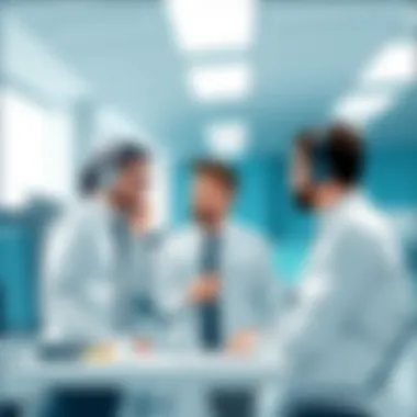 Team Discussing Communication Solutions Business team discussing communication solutions