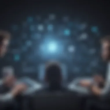 Strategic Collaboration for Social Media Business team collaborating on social media strategy