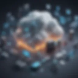 Cloud data storage illustration