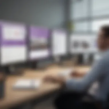 Collaborative workspace showcasing OneNote's sharing capabilities