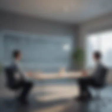 A business team discussing booking solutions