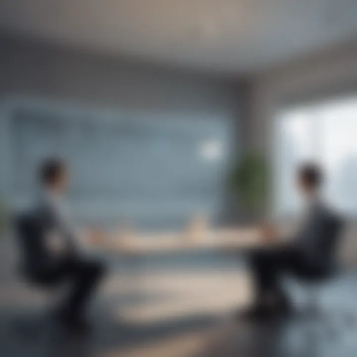 A business team discussing booking solutions