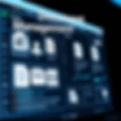 A digital interface showcasing various document management tools
