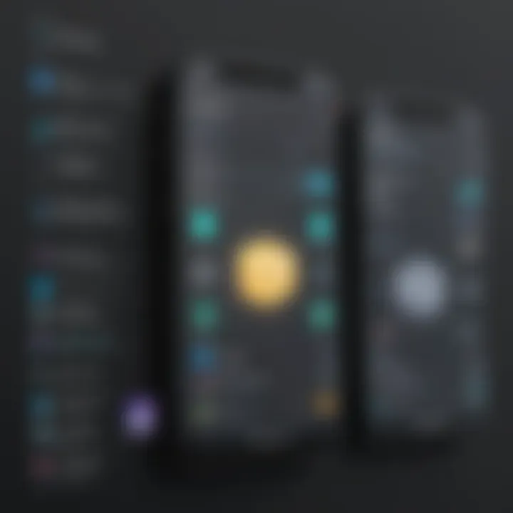 Comparison chart highlighting features of app development platforms