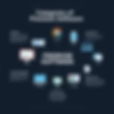 An infographic illustrating key categories of premium software