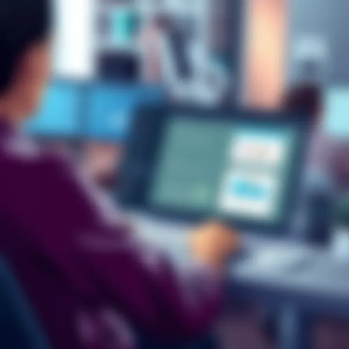 Modern software interface showcasing premium features