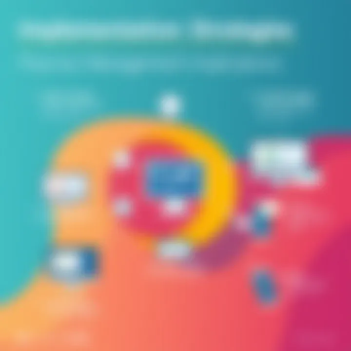 An infographic displaying various implementation strategies for software