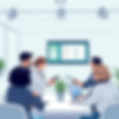 Team meeting discussing SmartCare implementation strategies