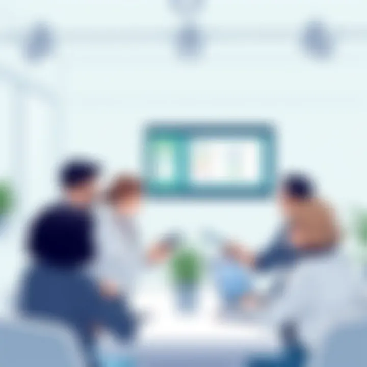 Team meeting discussing SmartCare implementation strategies