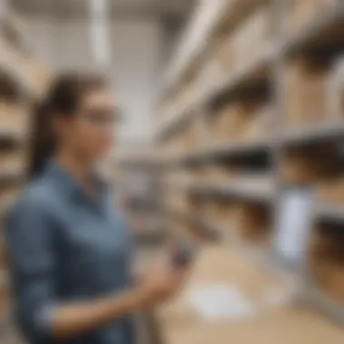 Retail staff utilizing Square Retail Plus for inventory management