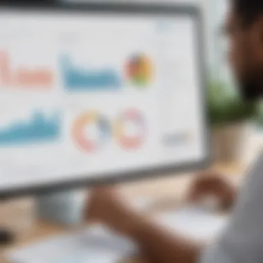 Graph showing benefits management analytics