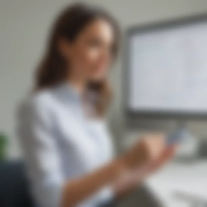User navigating payroll features in the app