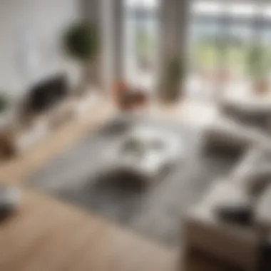 Spacious Living Area Visualization of a spacious living area designed with a floor planner