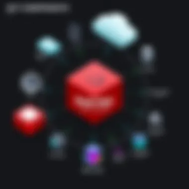 Diagram showcasing the key components of the Red Hat Container Platform