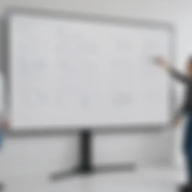 A screenshot showcasing a collaborative whiteboard in action with various tools visible