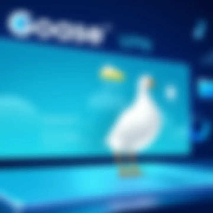 Screenshot of user interface of Goose VPN