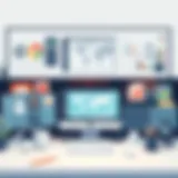 Creative workspace showcasing design tools