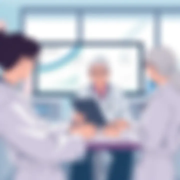 Collaboration in Skilled Nursing Facilities Healthcare professionals collaborating using technology