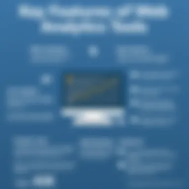 Infographic outlining key features of analytics tools