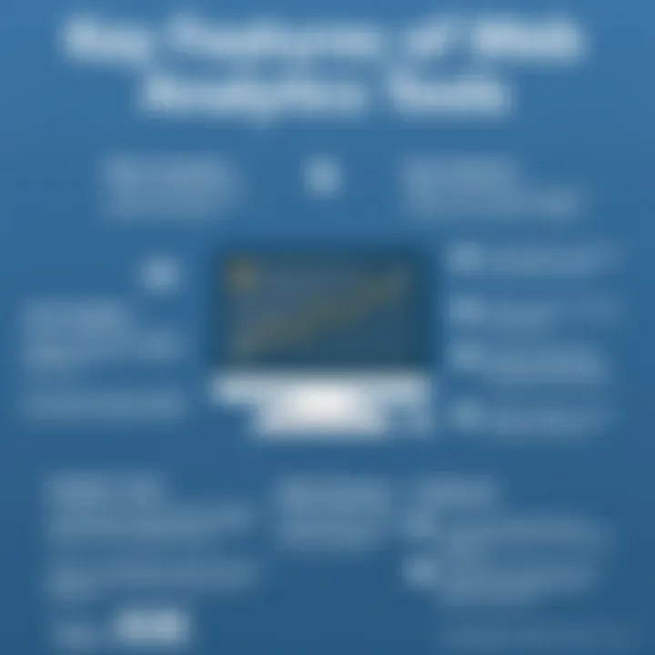 Infographic outlining key features of analytics tools