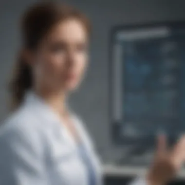 Patient Management with eClinicalWorks A healthcare professional utilizing eClinicalWorks for patient management