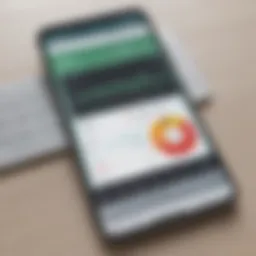 Quicken interface on Android showing financial dashboard