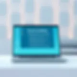 Sophisticated Proofreading Software Interface A sophisticated interface of proofreading software on a laptop screen.