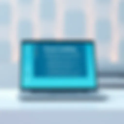 Sophisticated Proofreading Software Interface A sophisticated interface of proofreading software on a laptop screen.