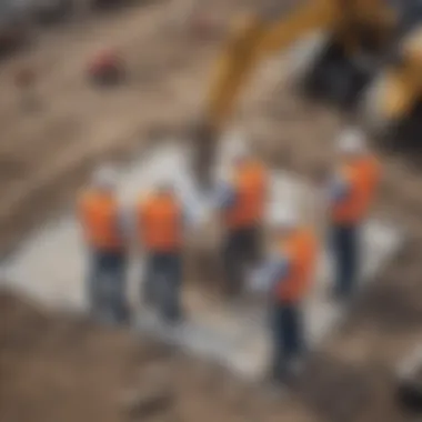 Team collaborating using AccuLynx on a construction site