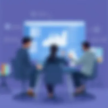 Team collaborating on digital documents